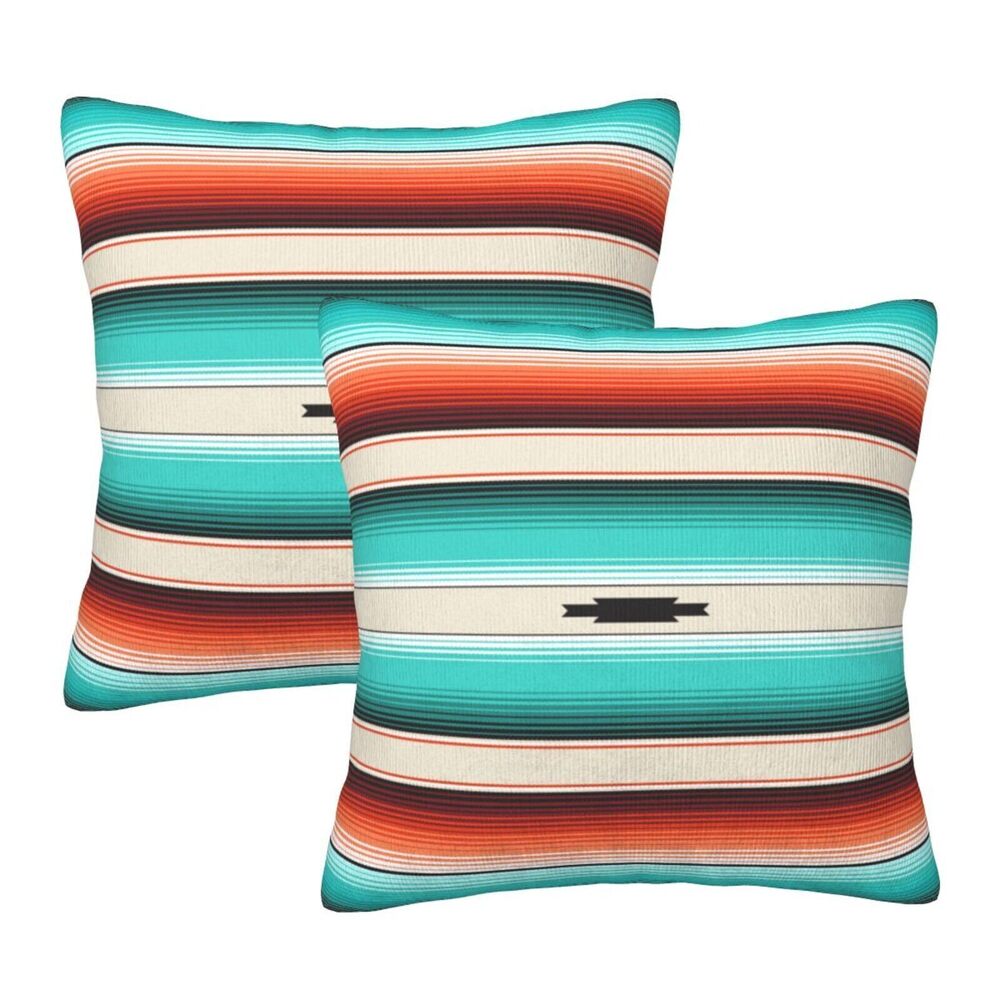 7649 Western Throw Pillow Covers 18 X 18 Inch Set of 2 Pillow Cases